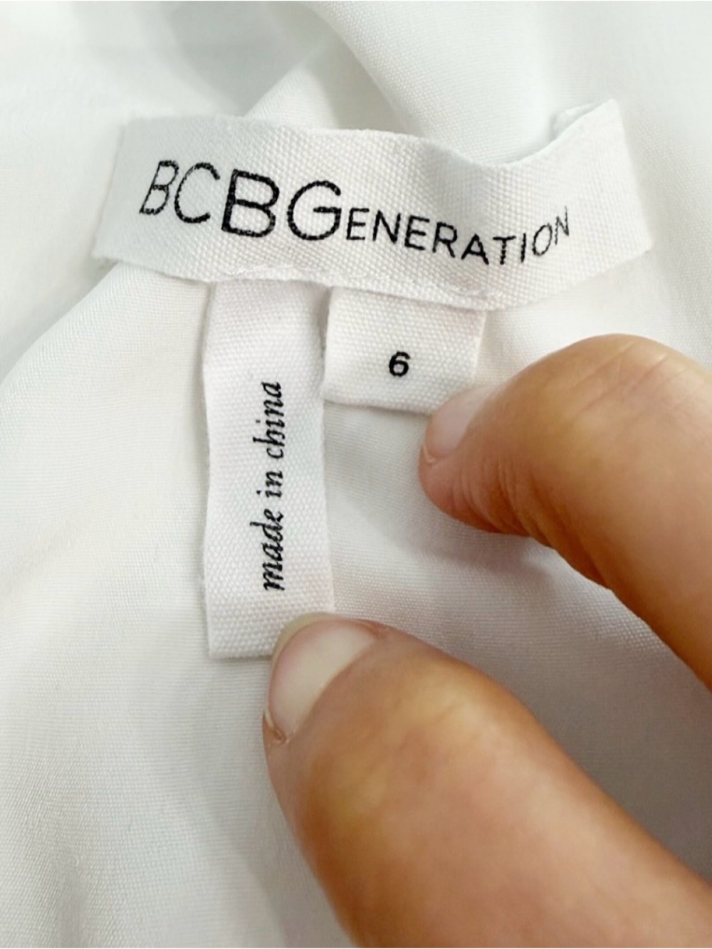 BCBGeneration White Pink Fit & Flare Cutout Pleated Mini Dress Size 6 - Picture 4 of 7